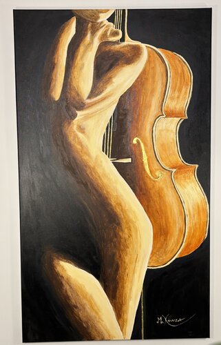Feminine Strings van Malgorzata Kowza, Schilderij te koop op Singulart