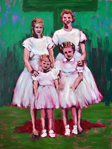 Green Garden, White Dresses von Joy Kloman, Malerei kaufen auf Singulart