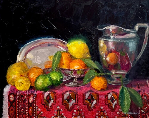 Citrus and Silver di Mike Haubenstock, Pittura in vendita su Singulart