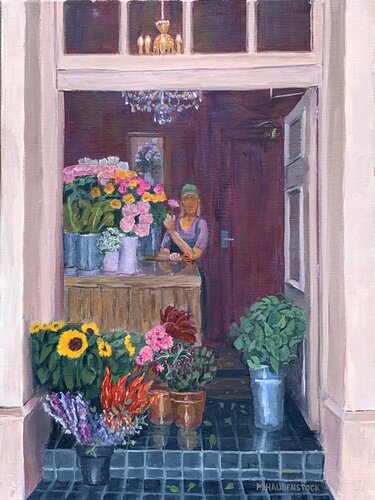 Flower Shop by Mike Haubenstock, Painting for Sale on Singulart