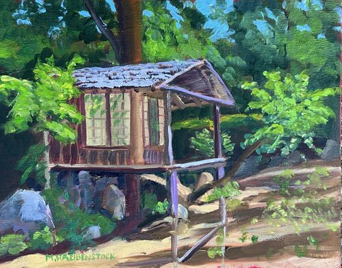 Japanese Tea House von Mike Haubenstock, Malerei kaufen auf Singulart