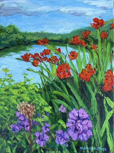 Shoreline in Bloom di Mike Haubenstock, Pittura in vendita su Singulart