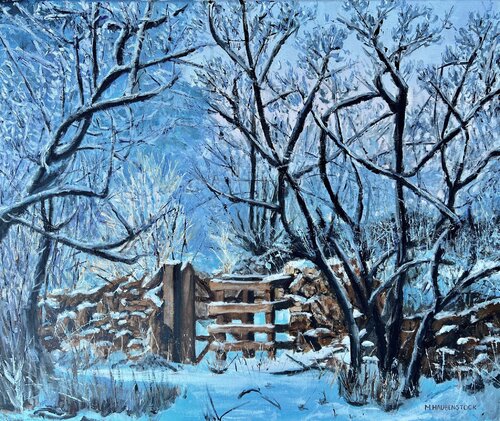 Snowy Gate de Mike Haubenstock, Pintura a la venta en Singulart