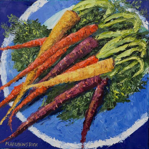 Rainbow Carrots von Mike Haubenstock, Malerei kaufen auf Singulart
