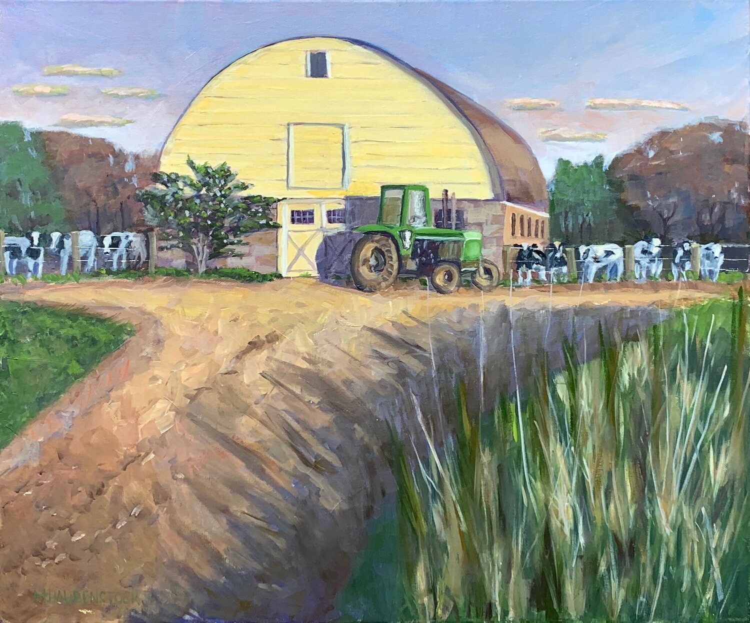 Barn At Dusk Mike Haubenstock