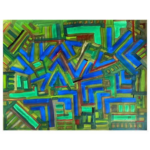Green maze van BERNARD FORESTIER, Werk op papier te koop op Singulart