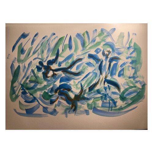 The swimmers by BERNARD FORESTIER, Work on Paper for Sale on Singulart
