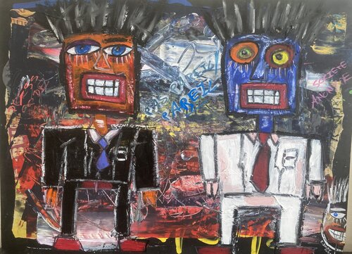Mêmes moules, âmes opposées par Eric Doisy, Peinture en vente sur Singulart