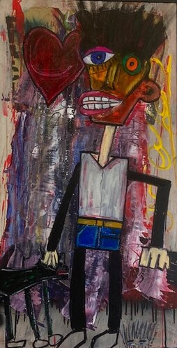 Regarde moi avec le coeur van Eric Doisy, Schilderij te koop op Singulart