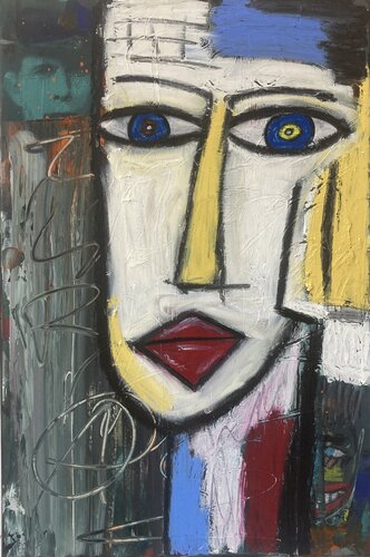 Le visage qui pense di Eric Doisy, Pittura in vendita su Singulart