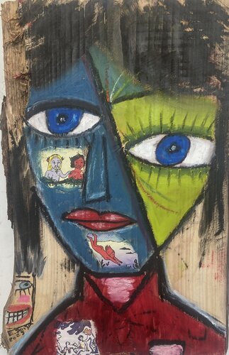 Visage partagé di Eric Doisy, Pittura in vendita su Singulart