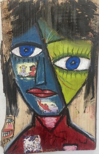 Visage partagé di Eric Doisy, Pittura in vendita su Singulart