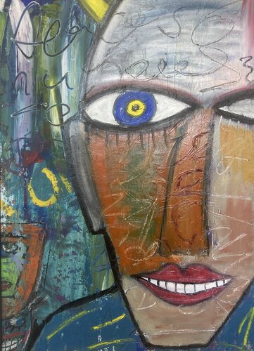 Visage pluriel van Eric Doisy, Schilderij te koop op Singulart