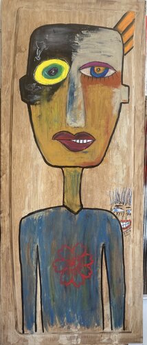 Fleur au centre de Eric Doisy, Pintura a la venta en Singulart