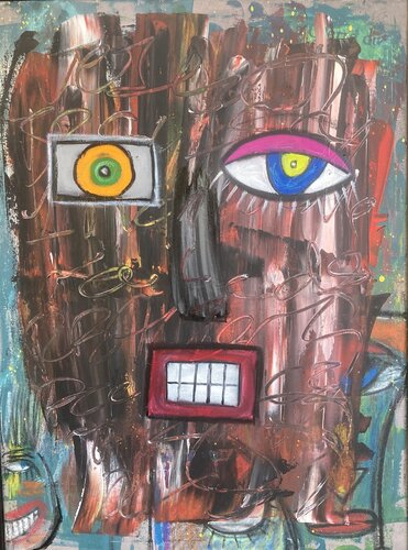 Masque rouge di Eric Doisy, Pittura in vendita su Singulart