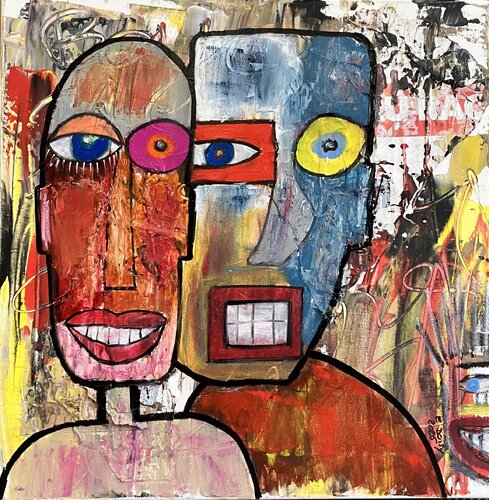 Conversation primitive by Eric Doisy, Painting for Sale on Singulart