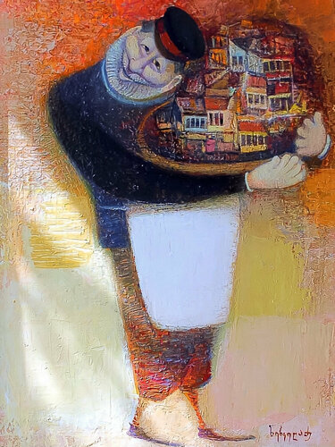 My City van Niko Kherkeladze, Schilderij te koop op Singulart
