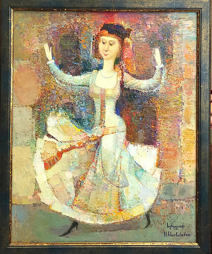 Dancing woman by Niko Kherkeladze, Painting for Sale on Singulart