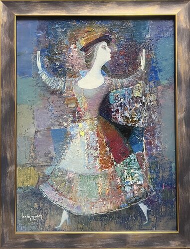 Dancing woman by Niko Kherkeladze, Painting for Sale on Singulart