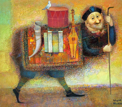 Toastmaster man von Niko Kherkeladze, Malerei kaufen auf Singulart