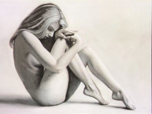 Seated Nude by Mark Clark, 소묘 for Sale on Singulart