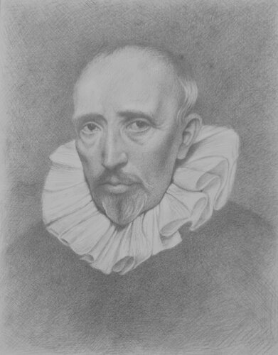 After Cornelius Van Der Geest by Anthony Van Dyck von Mark Clark, Zeichnungen kaufen auf Singulart