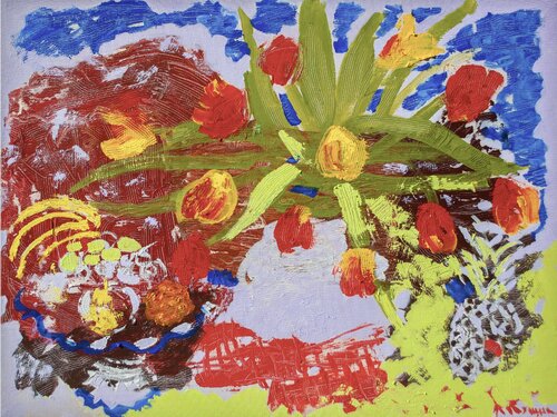 Flowers. di Angela Kushchyk, Pittura in vendita su Singulart