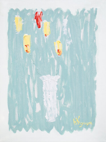 Tulips. van Angela Kushchyk, Schilderij te koop op Singulart