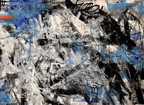 LIGHT BLUE 03 - SEA di Silvana Di Vora, Pittura in vendita su Singulart