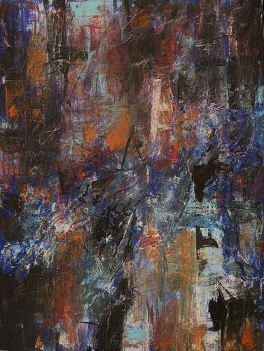 NEL FUOCO DEL BLU 01 par Silvana Di Vora, Peinture en vente sur Singulart