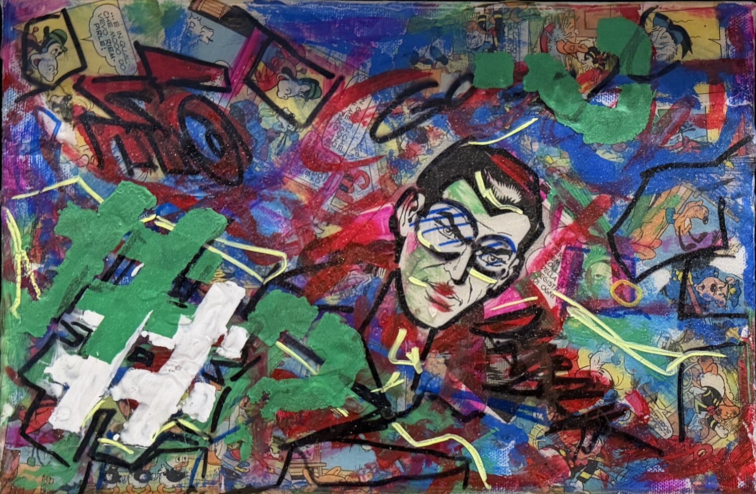 SUPEREROE FUORI REGISTRO Silvana Di Vora Peinture originale à vendre