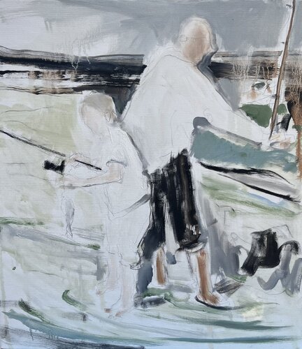 Fishing with my Dad von Anna Riabchevskaia, Malerei kaufen auf Singulart