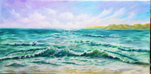 Summer ocean di Laura Livetskiy, Pittura in vendita su Singulart