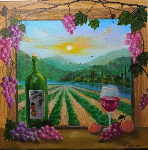 Grapes di Laura Livetskiy, Pittura in vendita su Singulart