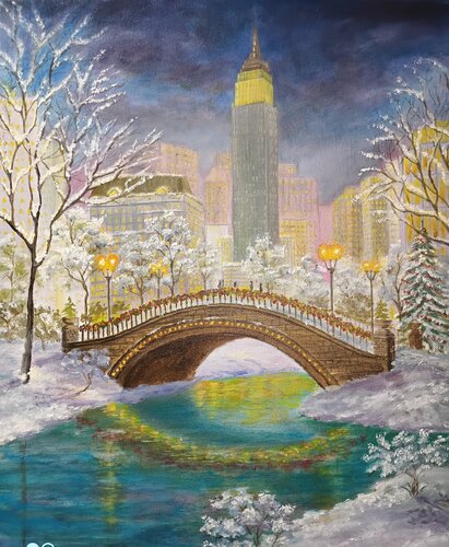 Winter city von Laura Livetskiy, Malerei kaufen auf Singulart