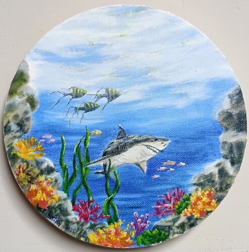 Under the ocean van Laura Livetskiy, Schilderij te koop op Singulart