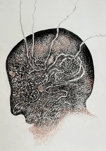 Portrait of my Inner Land par Philippe Briade, Dessin en vente sur Singulart