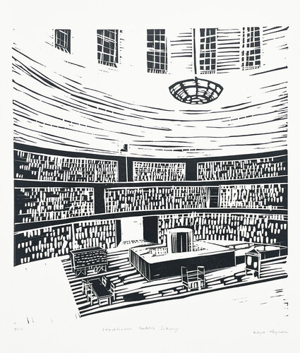 Stockholm Public Library von Kaya Heyman, Druck kaufen auf Singulart