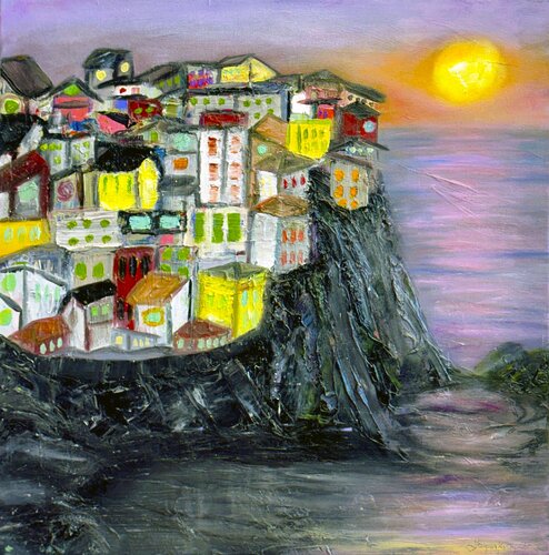 Cinque Terre by Logan Kirkpatrick, Painting for Sale on Singulart