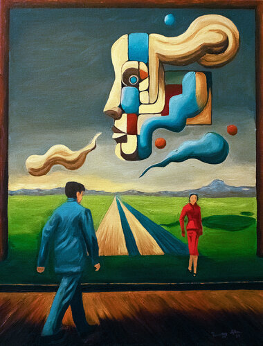 Utopian Dream I - Threshold - Step into My Utopian Dream di Ramsay Allan, Pittura in vendita su Singulart
