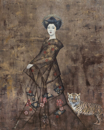 THE GODDESS OF TRANSCENDENCE di Sandra De Jaume, Pittura in vendita su Singulart