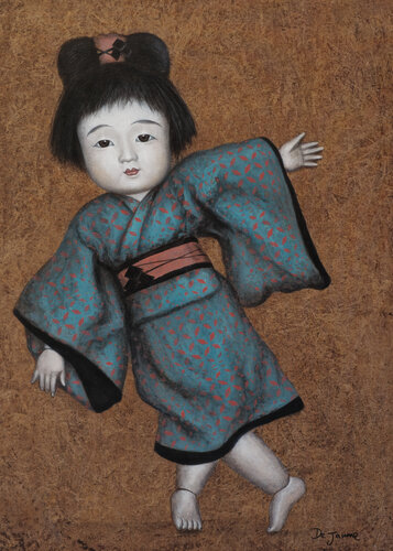 “KABUKI” THE KID WHO WANTED TO PLAY AT CREATING PEACE de Sandra De Jaume, Pintura a la venta en Singulart