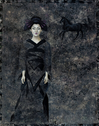 THE GEISHA OF THE STARS di Sandra De Jaume, Pittura in vendita su Singulart