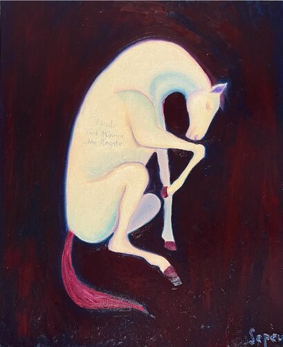 HORSES ARE MEN WITHOUT FEAR by Marc Sepeur, Painting for Sale on Singulart