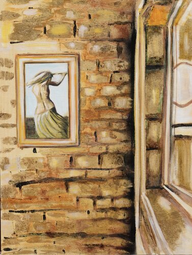 Golden Bricks by Sofi Gaya, Painting for Sale on Singulart