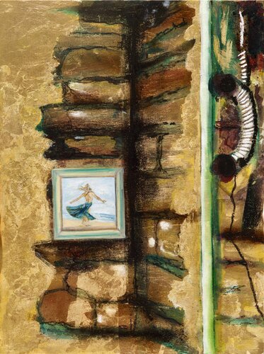 Imagining beach in a Turkish pub par Sofi Gaya, Peinture en vente sur Singulart