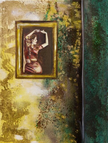 The woman in Sari par Sofi Gaya, Peinture en vente sur Singulart