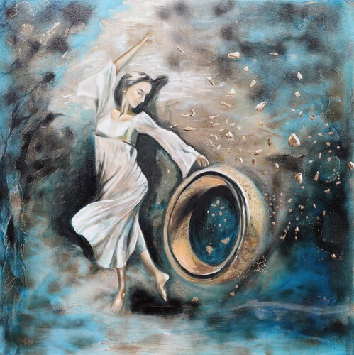 Dancing the Ring par Sofi Gaya, Peinture en vente sur Singulart
