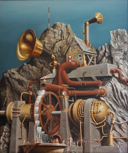 Wassermusikalischer Jungbrunnen di Eberhard Marx, Pittura in vendita su Singulart