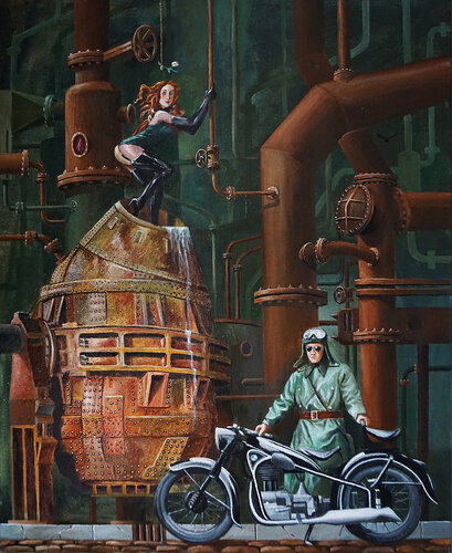 Der Traum des Polizisten van Eberhard Marx, Schilderij te koop op Singulart